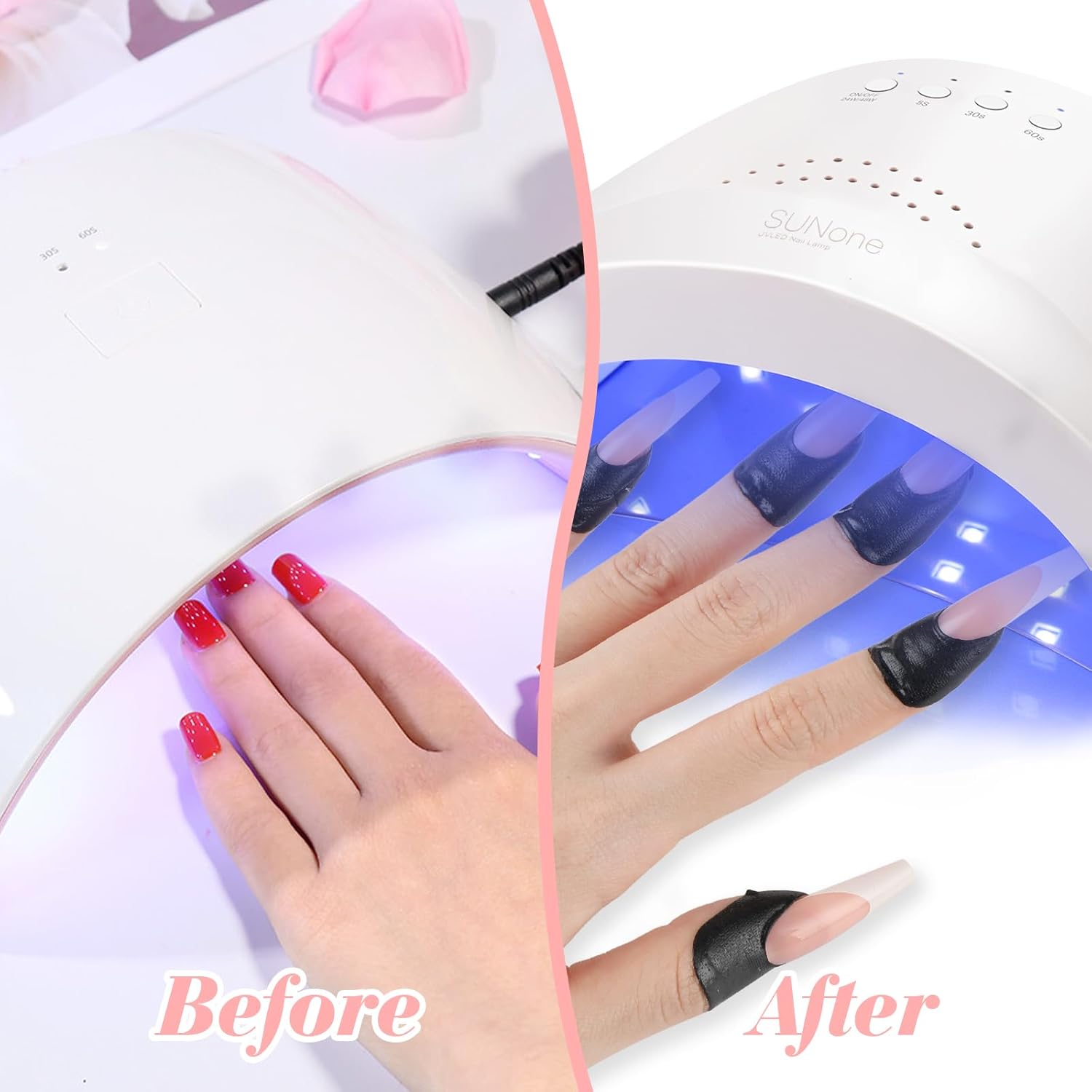 100PCS Nail Polish Protector, Gel Nail Sticker, Peel Off Barrier, UV Finger Protection, Skin Cuticle Protector Tape, U-Shaped French Tip Nail Art Accessories DIY - Image 4