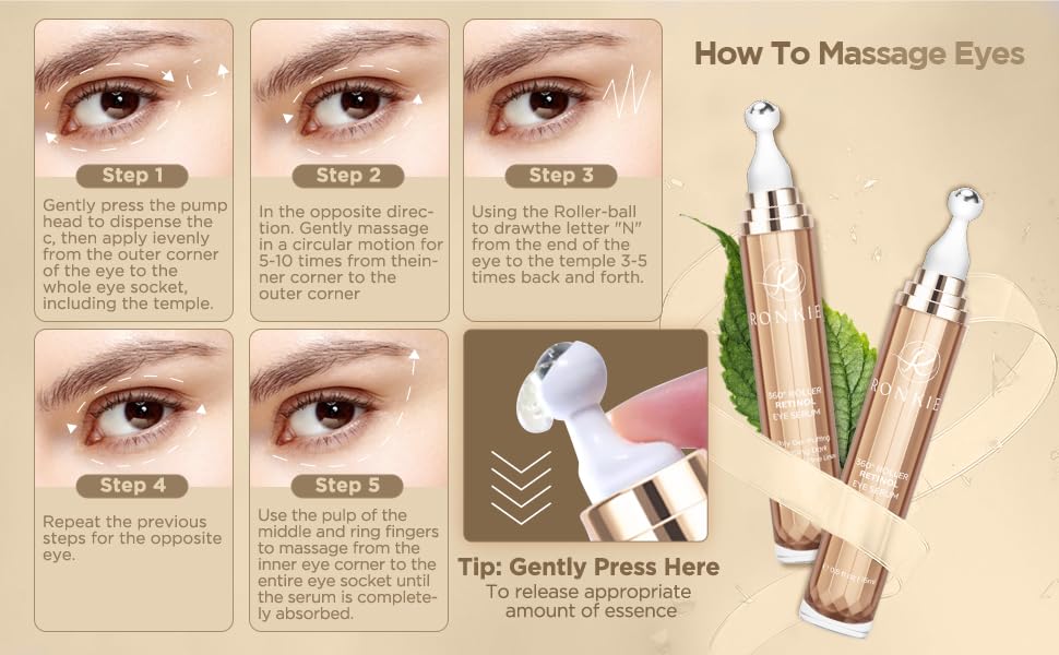 Retinol Eye Serum Hydrate Eye Area Reduce Wrinkles and Fine Lines