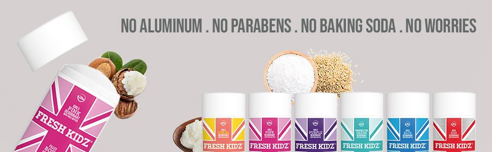 natural deodorant for girls children kids teens no baking soda no alcohol