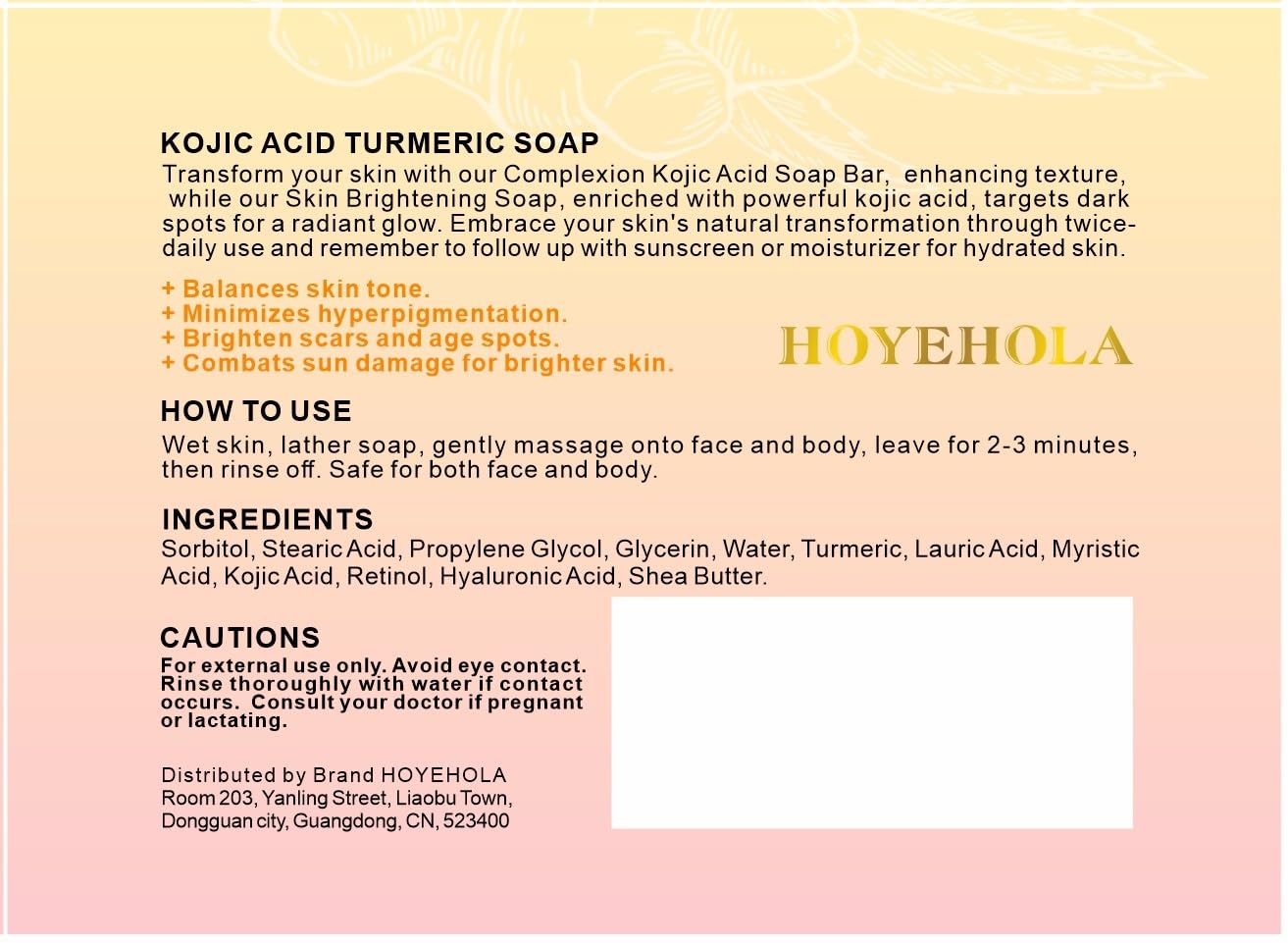 Kojic Acid Turmeric Soap Bar - Dark Spot Remover for Face Even Skin Tone, Moisturizing & Nourishing Natural Ingredients - Image 7