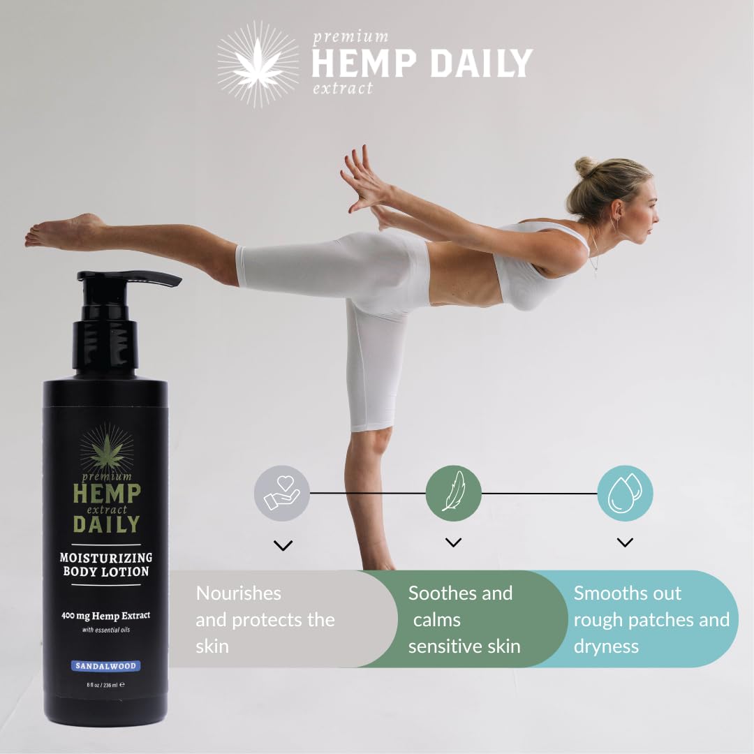 Premium Hemp Daily Ultra-Moisturizing Body Lotion - Face Moisturizer & Hand Cream - Dry Skincare Cream with Hemp Seed & Essential Oils - Classic Mint - 8oz (Pack of 1) - Image 5