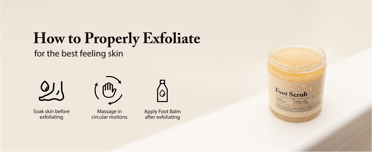 Exfoliates skin