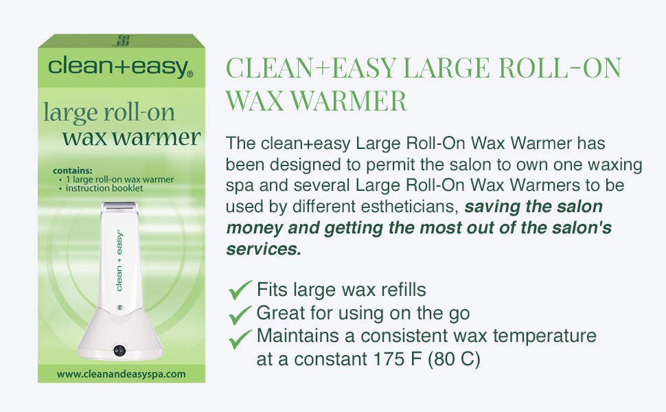 Clean + Easy Professional Waxing Spa System, Large Roll-on Wax Warmer, Unit Only (20V)