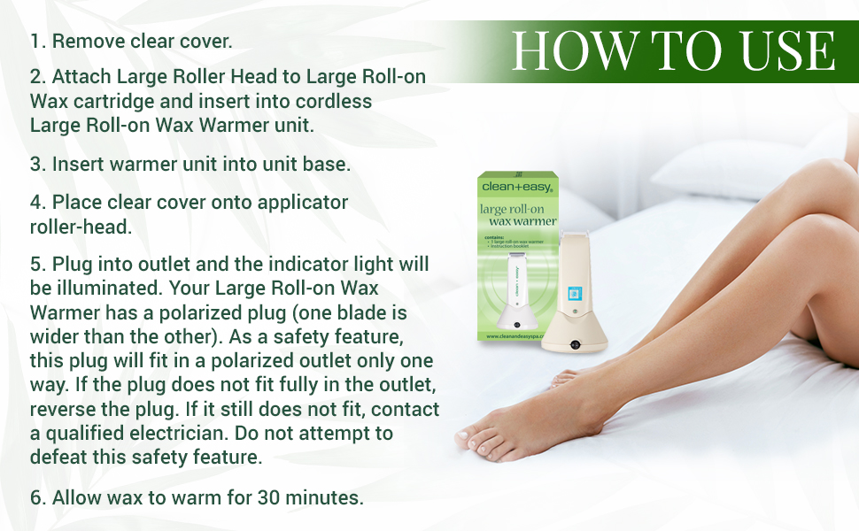 Clean + Easy Professional Waxing Spa System, Large Roll-on Wax Warmer, Unit Only (20V)