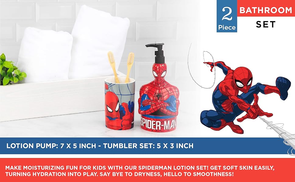 Spiderman Bathroom Set Details