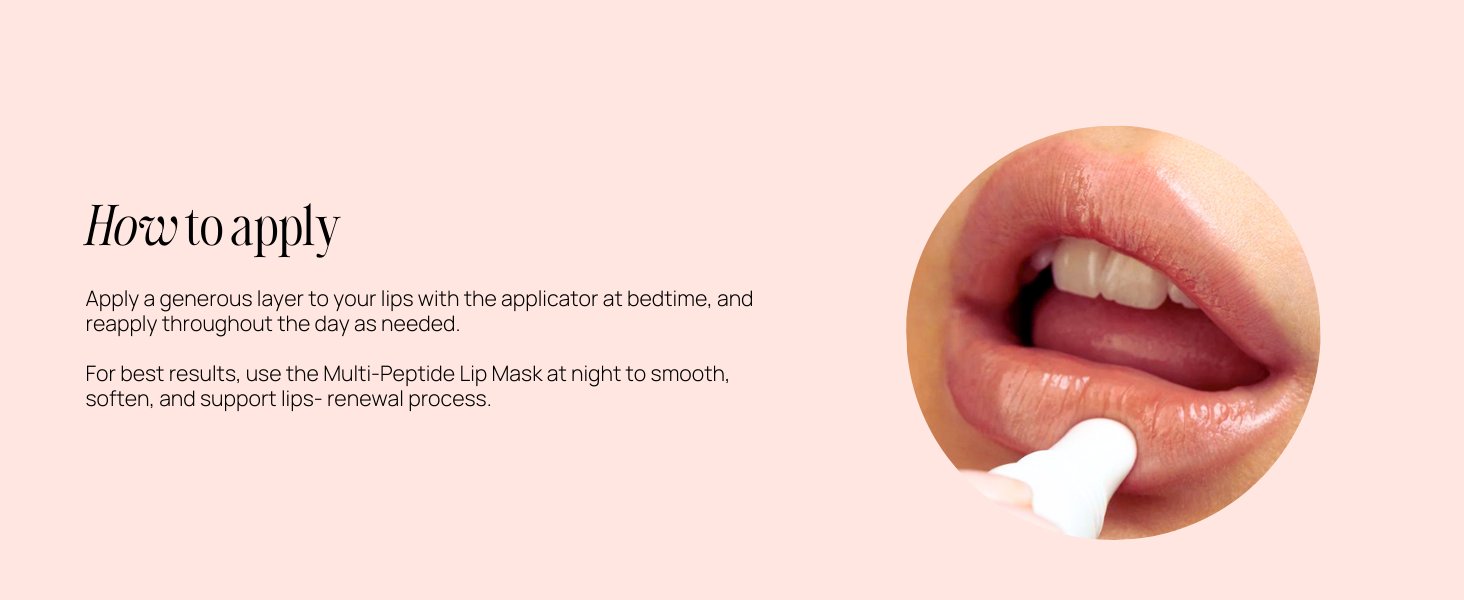 Yuglo lip mask, smooth lips, rejuvenate, plump, peptides, coconut oil, shea butter ultra hydrating