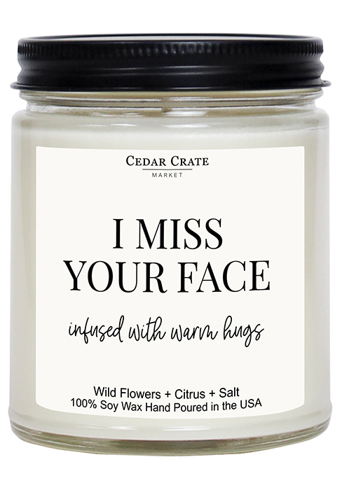 I miss your face funny soy wax candle for miss you gift