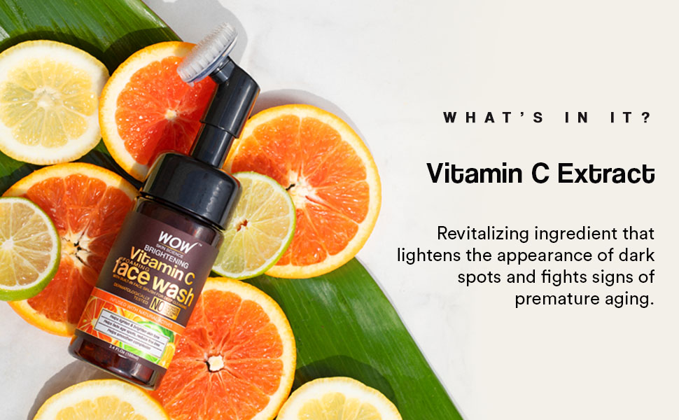 Vitamin C face wash with brush for brightening 
