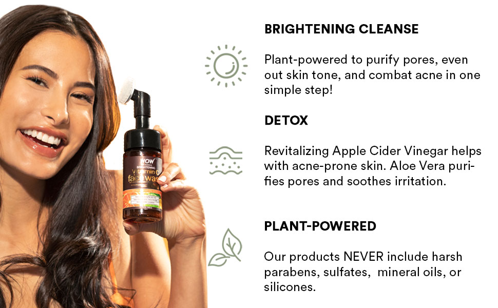 Vitamin C face wash with brush for brightening 