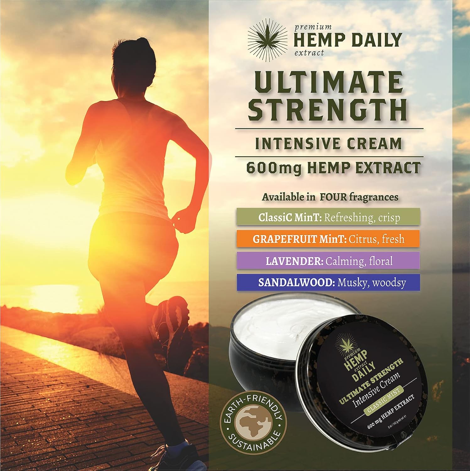 Ultimate Strength Intensive Cream - Muscle, Knees, Joints, Back, and Neck Rub - Organic Ingredients, Topical Lotion with Essential Oils - Sandalwood, Single 5oz - Pack of 1 - Image 2