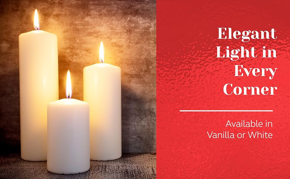 large white candles pillar smokeless candles for home ivory pillar candles 3x6
