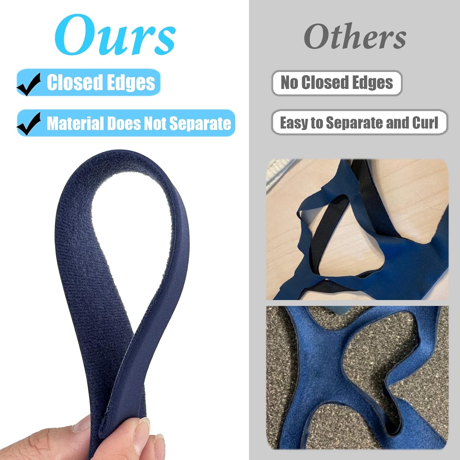 2 Packs Replacement Headgear Strap Universal Closed Edges CPAP Headgear Mask Full Face Replace Part(Headgear Only) - Image 2