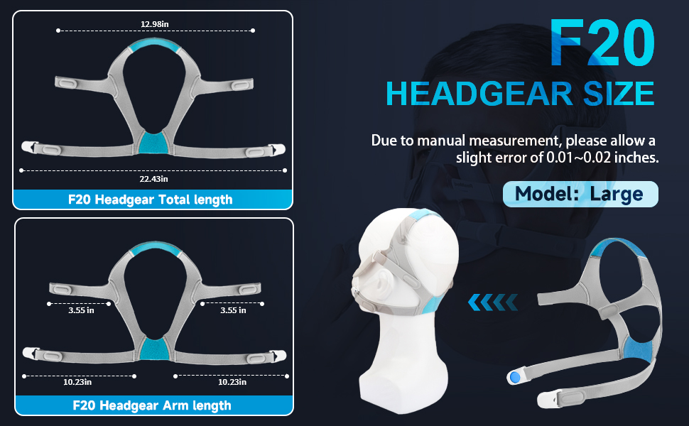 Resmed f20 headgear large