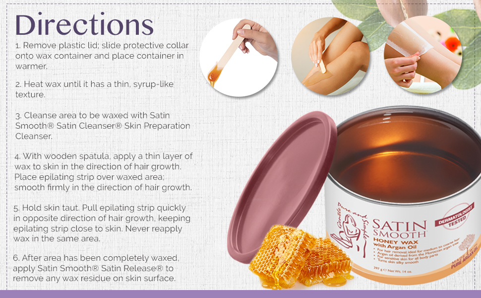 Satin Smooth Honey Wax with Argan Oil