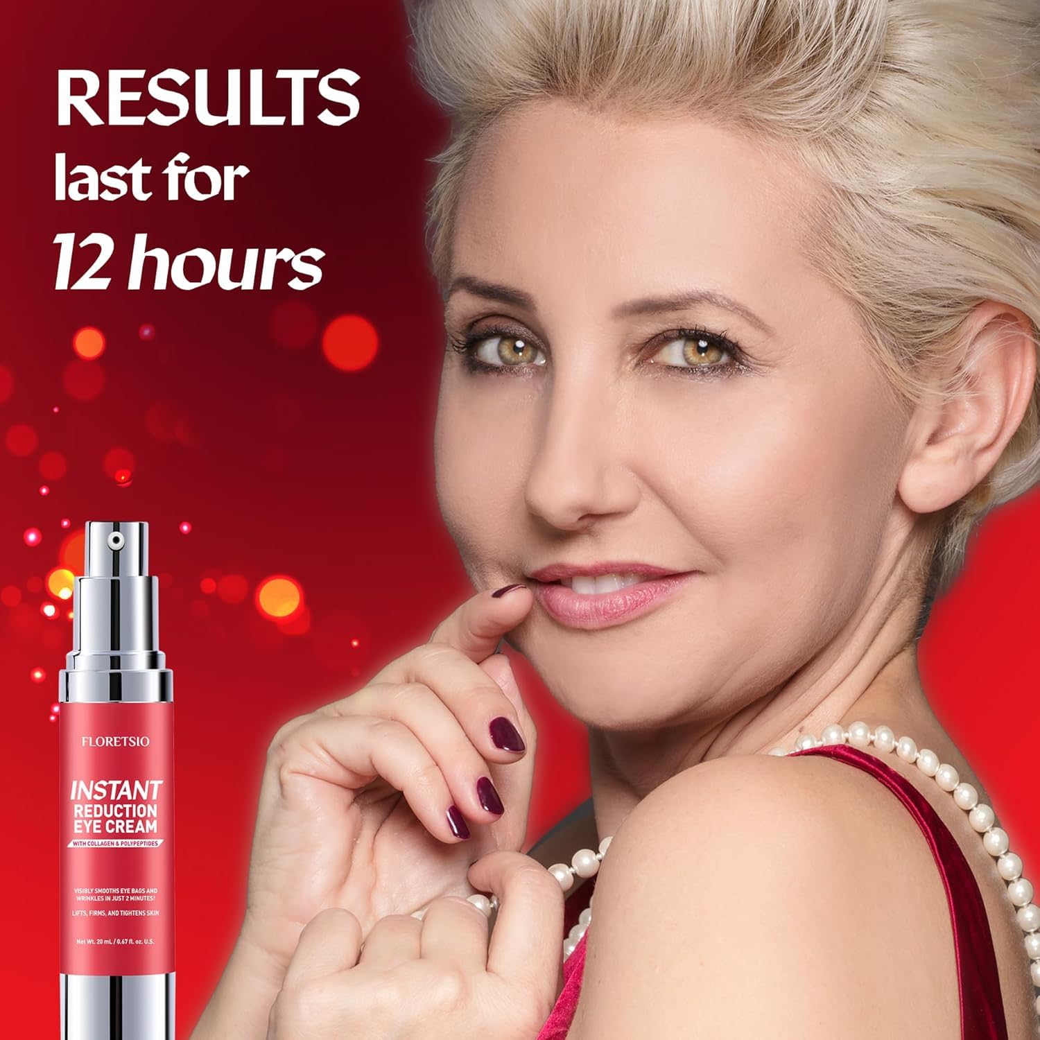 Instant Eye & Face Lift Cream: Rapid Under Eye Bags Wrinkles Puffiness Remover for Women and Men in 60 Seconds -Temporary Firming & Tightening Treatment - Wrinkle Filler 0.67oz - Image 9