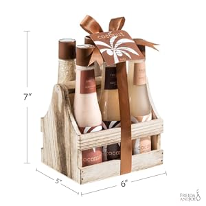 Coconut bath set basket sets baskets women womens gift gifts present presents holiday tropical