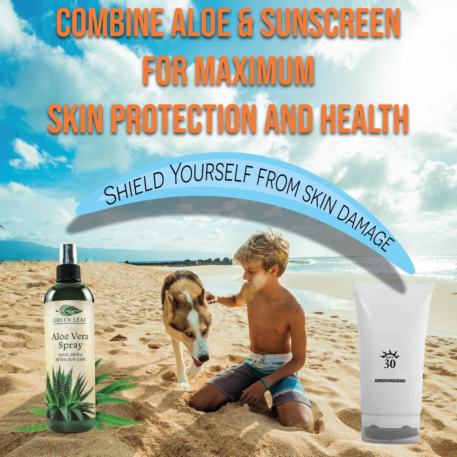 Green Leaf Naturals Aloe Vera Spray | 99% Cold-Pressed Aloe Vera Juice with Vitamin C, E & A | Hair, Skin, Facial Moisturizer, Sunburn Relief & After Sun Lotion 8oz - Image 9