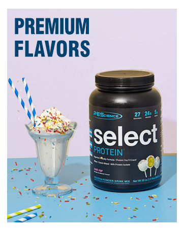 Premium Flavors, select protein cake pop with birthday cake ice cream