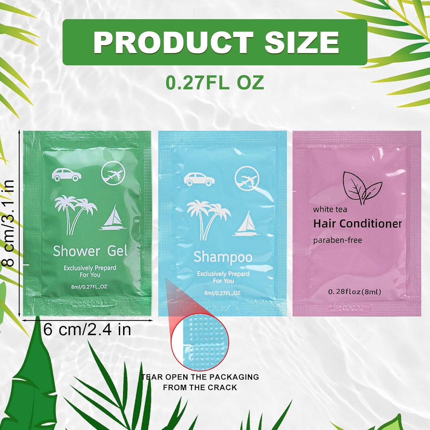 Body Wash Shampoo Conditioner Set Travel 0.28fl Oz,Travel Size Shower Gel Set,Shampoo and Conditioner Travel Bulk,Hotel Supplies Bulk Hygiene Kits for Homeless Guests Hotel (20) - Image 2