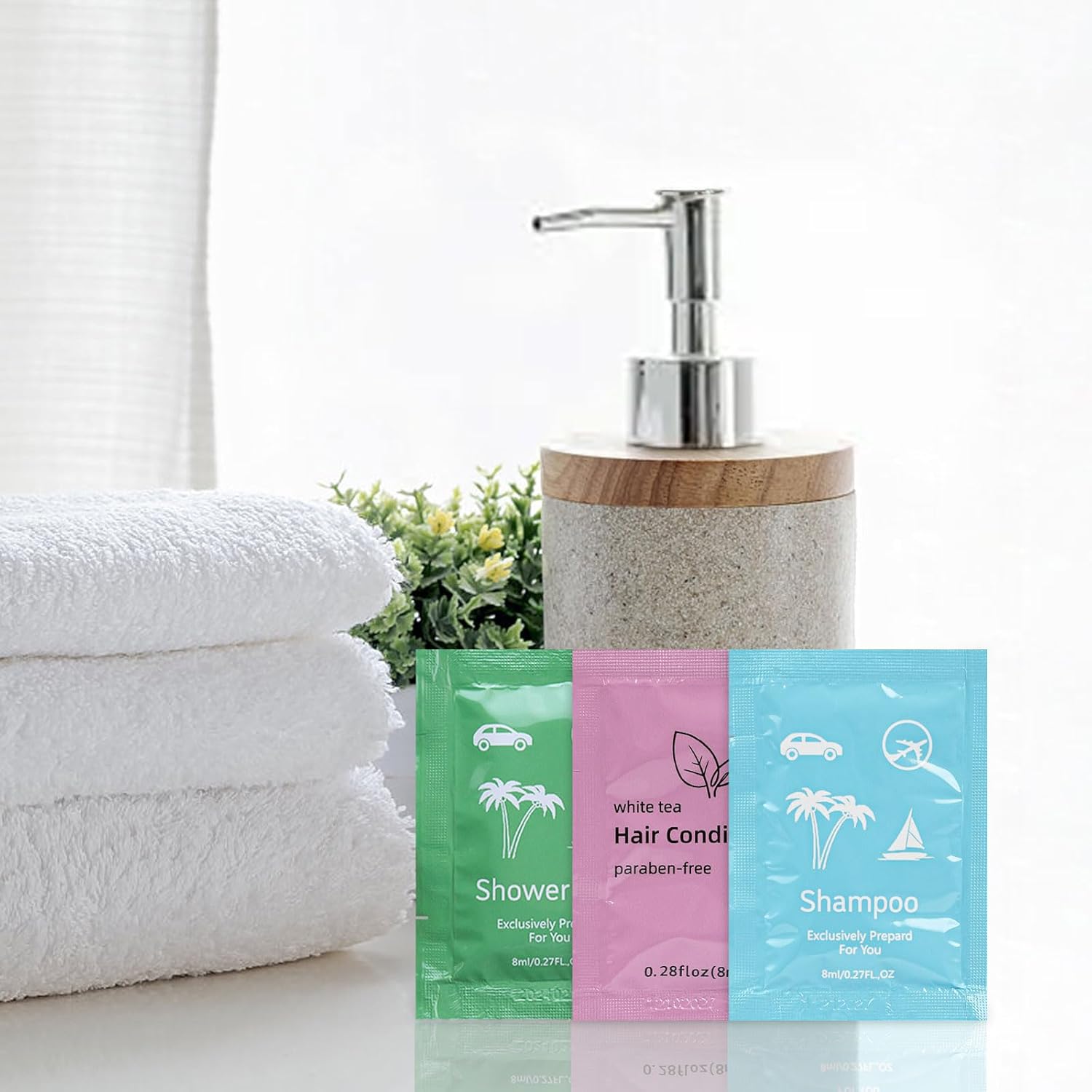Body Wash Shampoo Conditioner Set Travel 0.28fl Oz,Travel Size Shower Gel Set,Shampoo and Conditioner Travel Bulk,Hotel Supplies Bulk Hygiene Kits for Homeless Guests Hotel (20) - Image 4