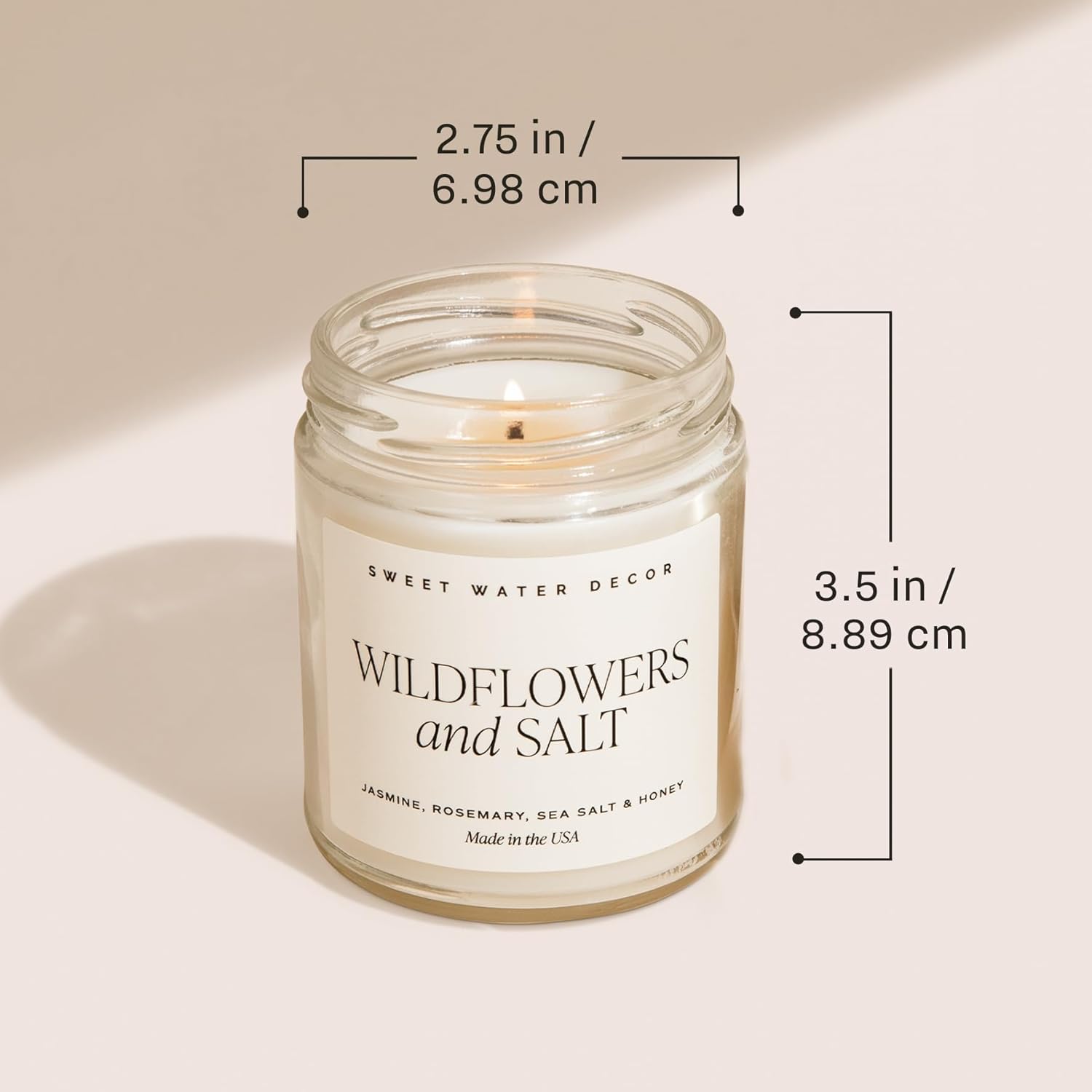 Sweet Water Decor Island Air Soy Candle - Tropical Fruit, Mountain Air, and Orange Scented Summer Candles for Home - 9oz Clear Jar and Gold Lid, 40+ Hour Burn Time, Made in the USA - Image 5