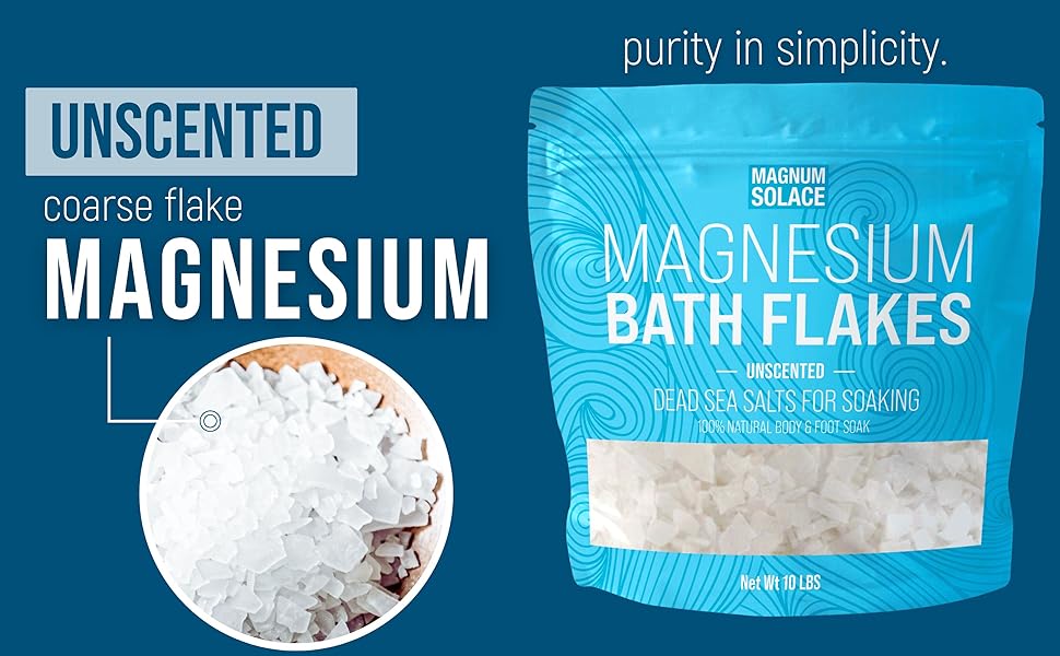 Magnesium Bath Flakes Unscented Fast Dissolving