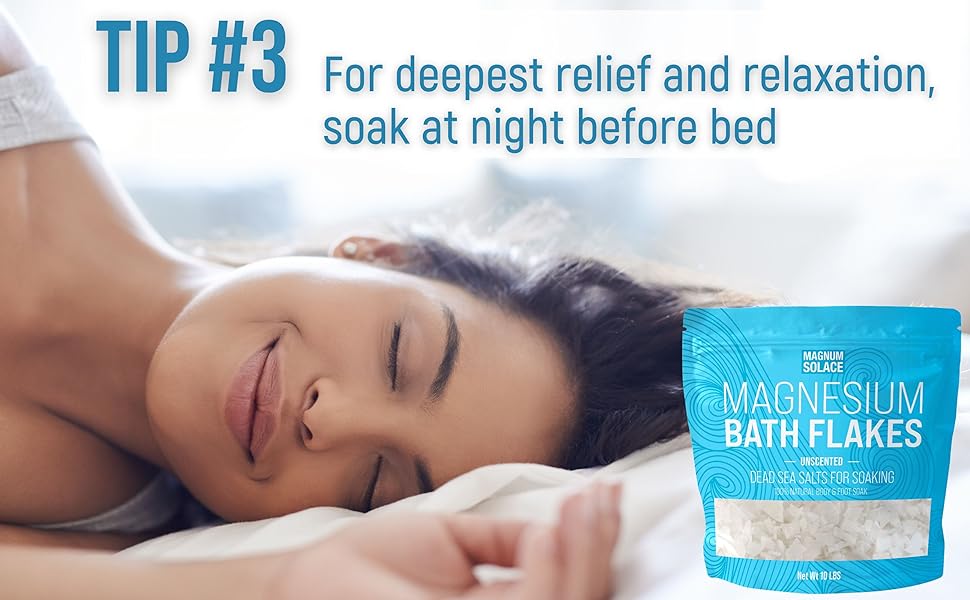 Magnesium Flakes for Bath Nighttime Soak