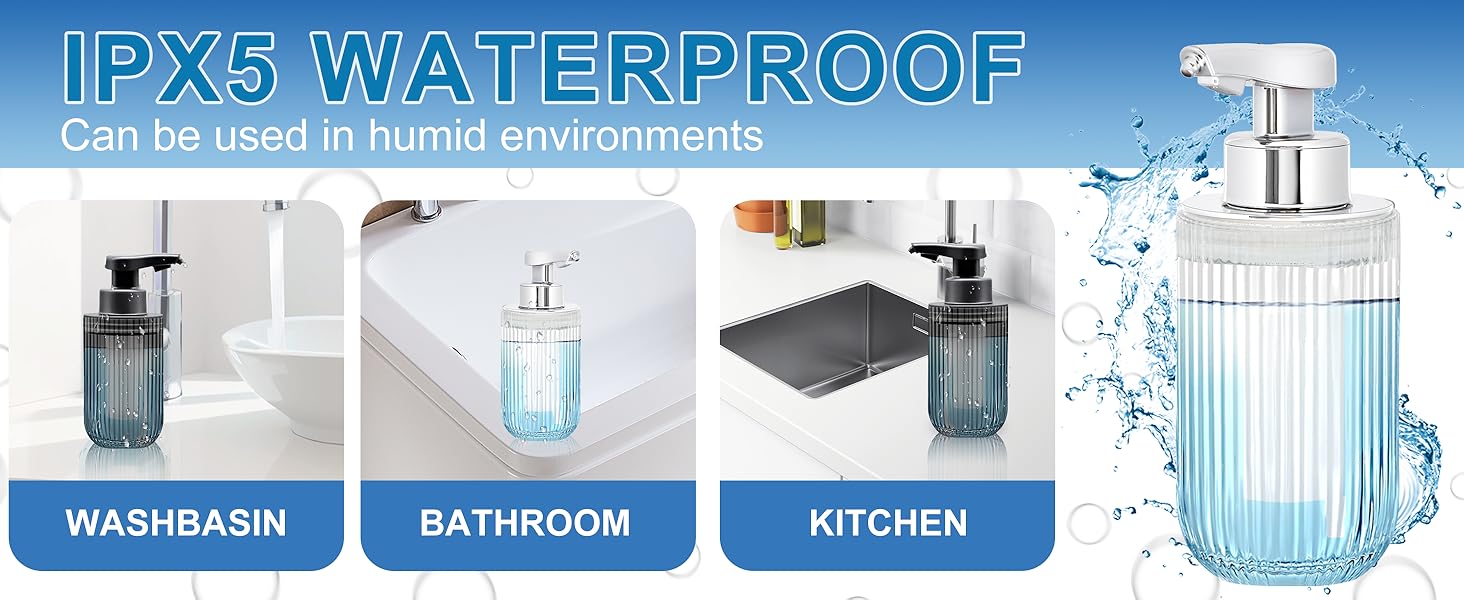 Automatic Touchless Liquid Foam Glass Soap Dispenser