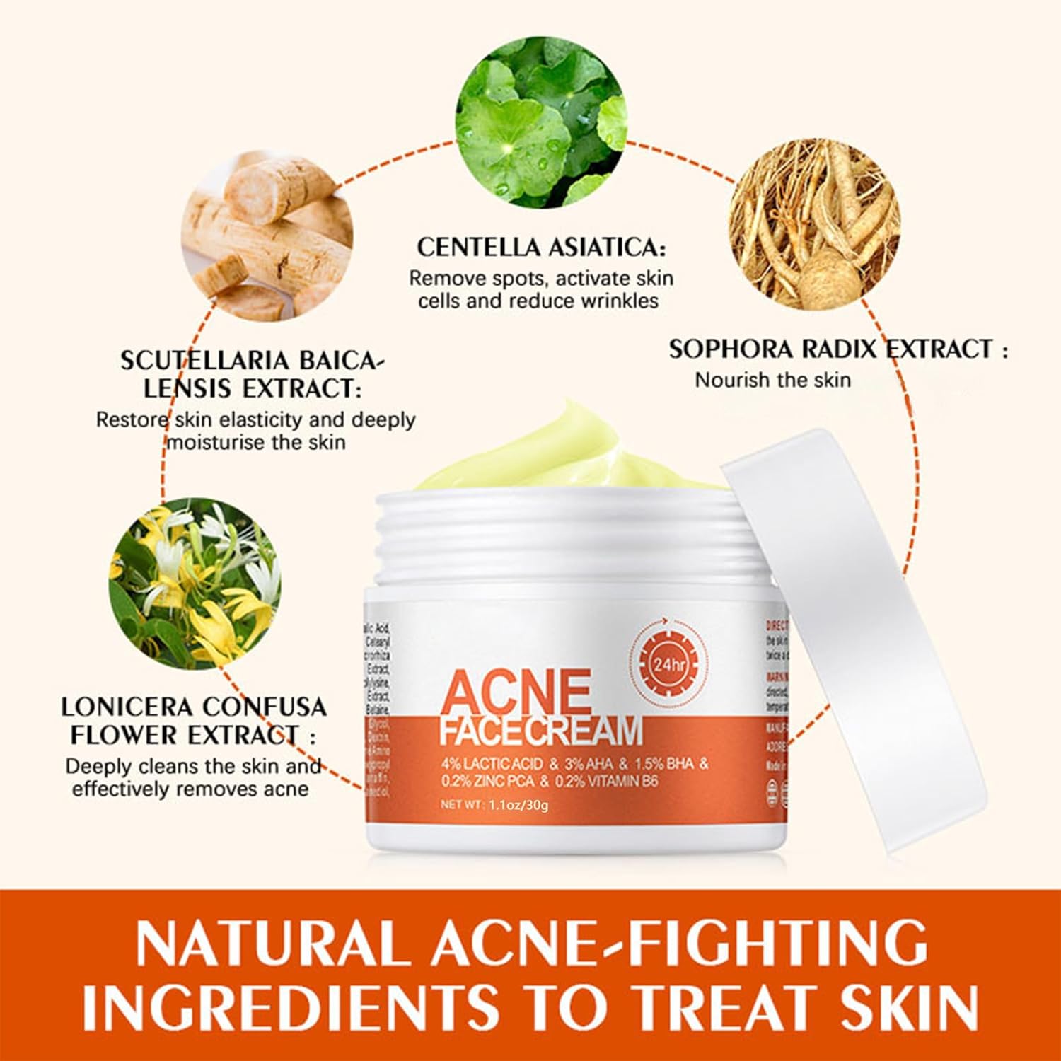 Acne Cream, Acne Spot Cream for Face and Body, Pimple cream Spot, Reduce Cystic for Face, Back & Butt acne Clearing for Teens & Adults (100g) - Image 5
