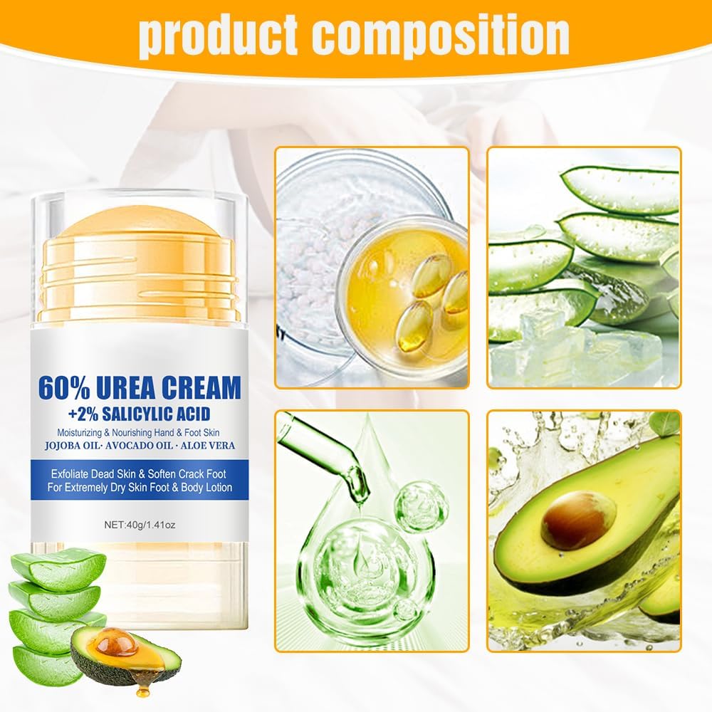 Hydrating and Anti-Cracking Foot Cream, 2025 Moisturising and Relieves Cracking and Dryness Foot Cream, Hand and Foot Repair Cream for Women & Men Callused, Feet, Knee, Elbow, Hand (White-1PC, #01) - Image 2