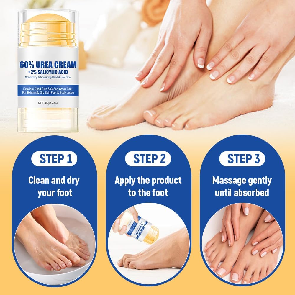 Hydrating and Anti-Cracking Foot Cream, 2025 Moisturising and Relieves Cracking and Dryness Foot Cream, Hand and Foot Repair Cream for Women & Men Callused, Feet, Knee, Elbow, Hand (White-1PC, #01) - Image 4