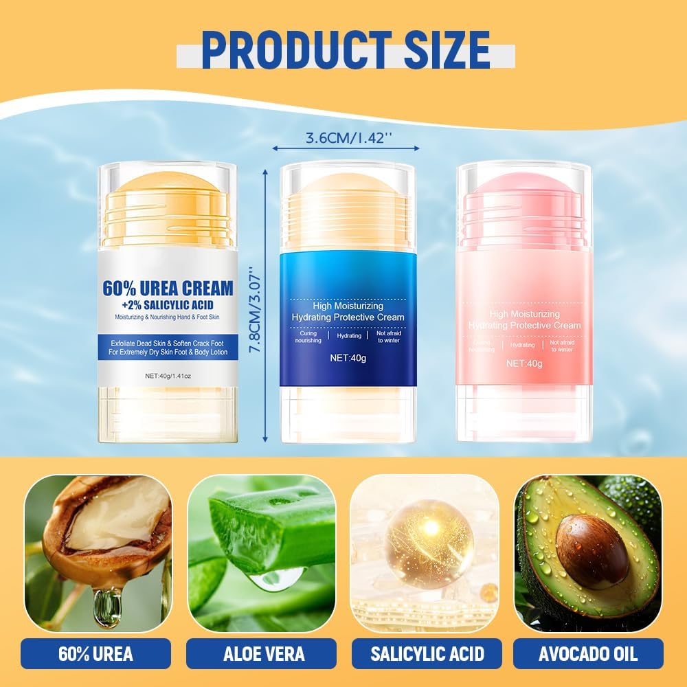 Hydrating and Anti-Cracking Foot Cream, 2025 Moisturising and Relieves Cracking and Dryness Foot Cream, Hand and Foot Repair Cream for Women & Men Callused, Feet, Knee, Elbow, Hand (White-1PC, #01) - Image 5