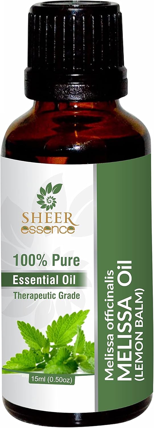 Melissa (Lemon Balm) Oil 15 ML (0.51 Fl.OZ) | 100% Pure Natural Undiluted Uncut Therapeutic Grade Melissa Officinalis Essential Oil
