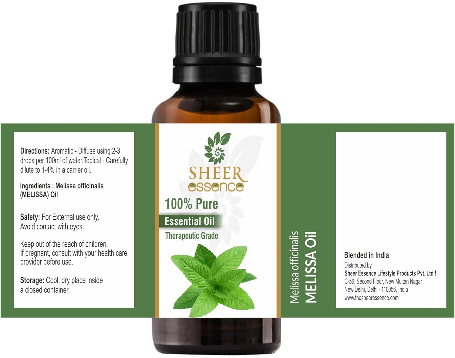 Melissa (Lemon Balm) Oil 15 ML (0.51 Fl.OZ) | 100% Pure Natural Undiluted Uncut Therapeutic Grade Melissa Officinalis Essential Oil - Image 2