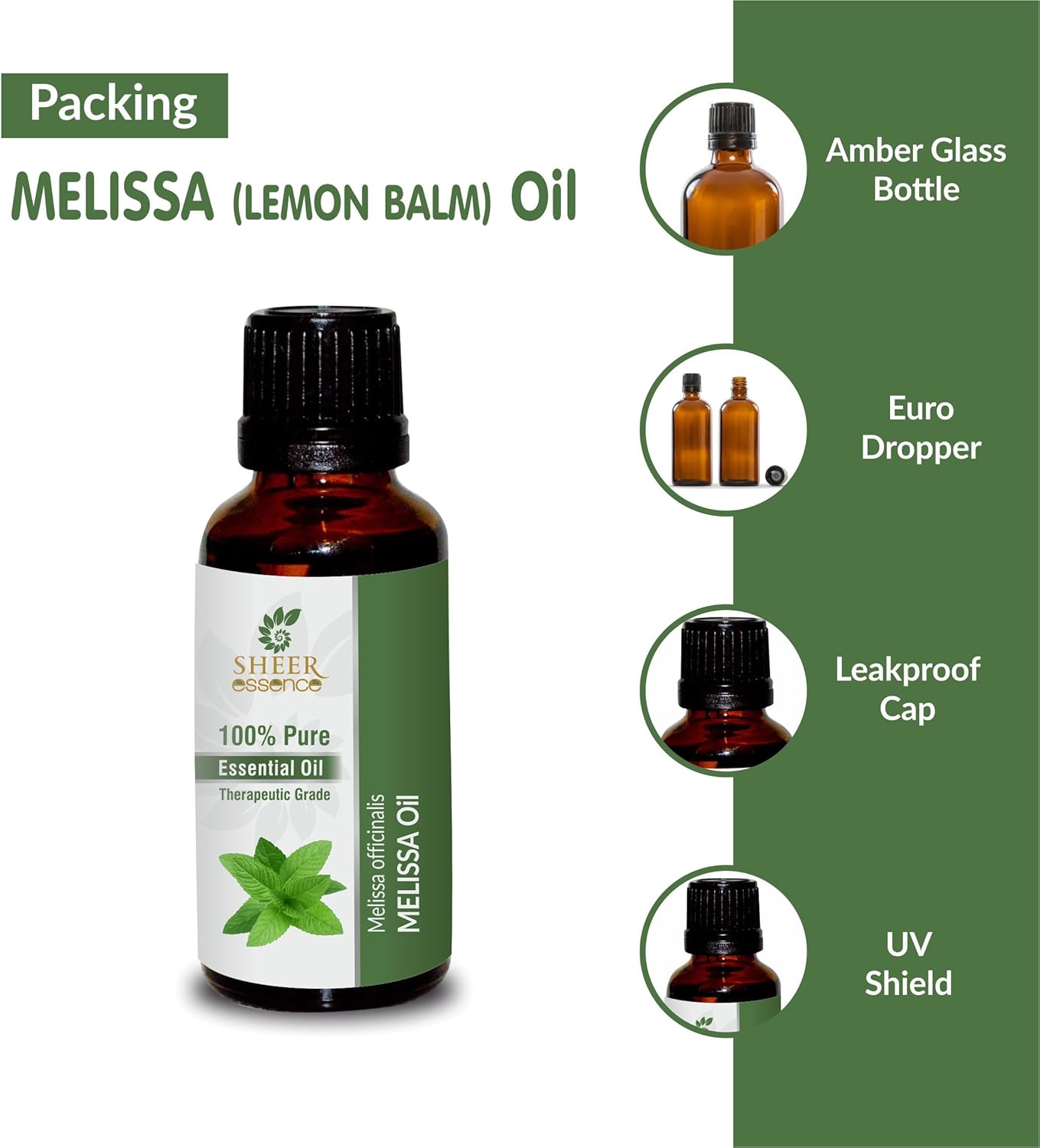 Melissa (Lemon Balm) Oil 15 ML (0.51 Fl.OZ) | 100% Pure Natural Undiluted Uncut Therapeutic Grade Melissa Officinalis Essential Oil - Image 5