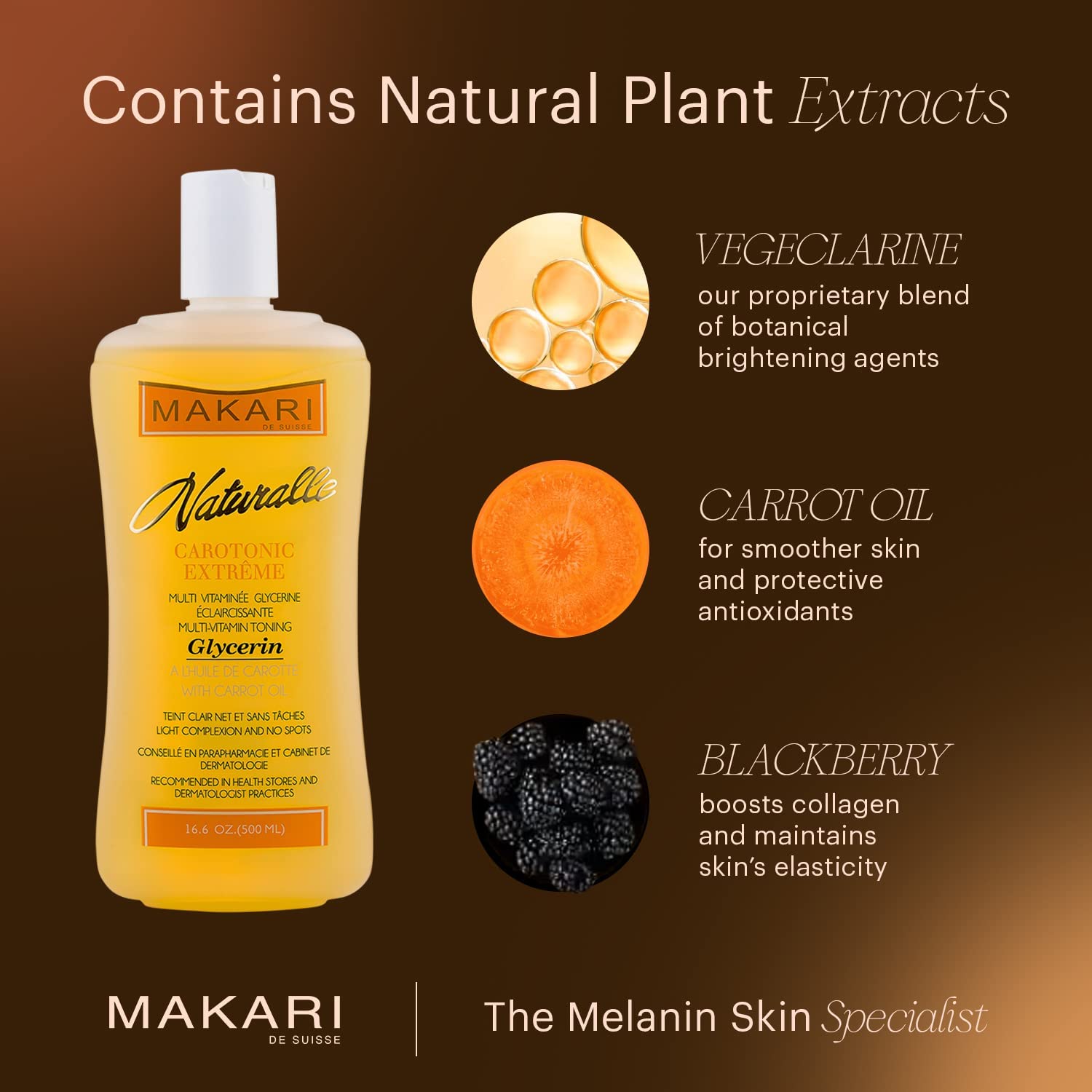MAKARI Naturalle Carotonic Extreme Skincare Bundle | Brightening Body Glycerin & Glow Renewing Face Cream | For Radiant Skin, Scar Fading, and Anti-Aging - Image 3