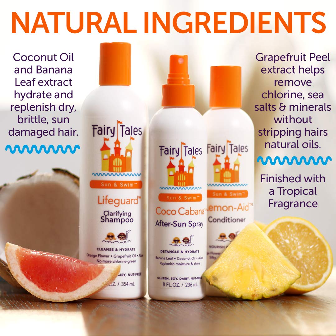 Fairy Tales Swim Shampoo, Conditioner, and Spray for Kids- 3 pack | Made with Natural Ingredients in the USA | No Parabens, Sulfates, or Synthetic Dyes - Image 5