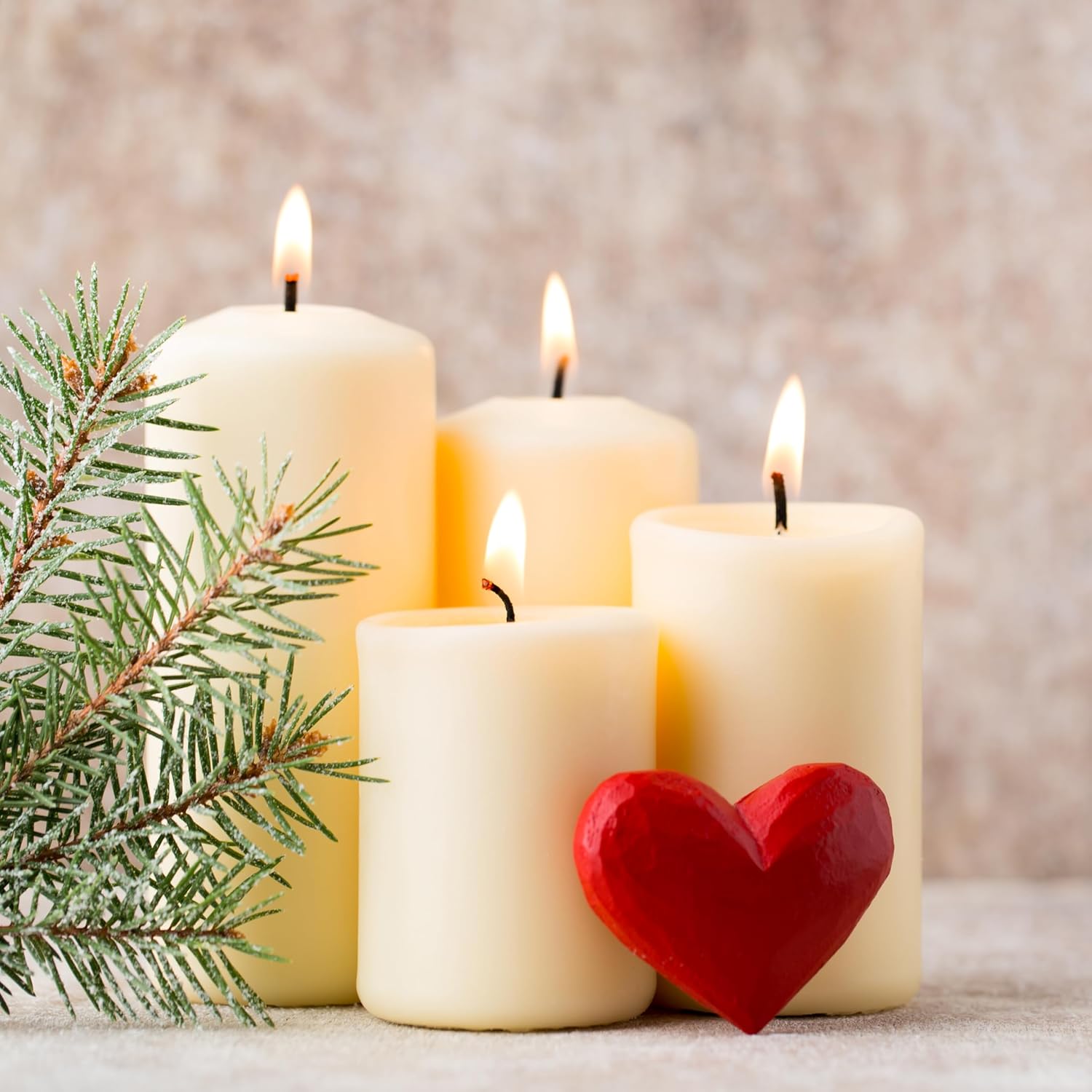Unscented Pillar Candles - Set of 4 Ivory Candles - 3x6 Slow Burning Candles for Weddings & Table Centerpieces - Large Pillar Candles, PARNOO - Image 8