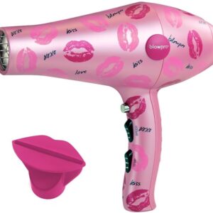 blowpro KISS Edition Titanium Dryer, Reduces Drying Time, 3 Speed & Temp Settings, Pure-Air Tech, 6-White LED Lights, Removable Filter, Cool Shot Button, Comes w/Concentrator!