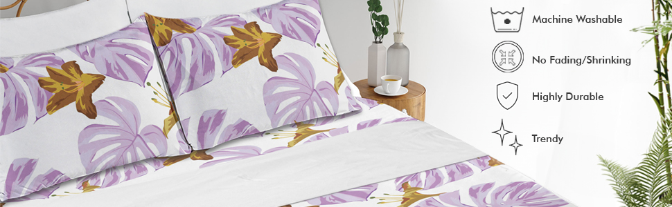 Flat set pillowcase flat and fitted sheet