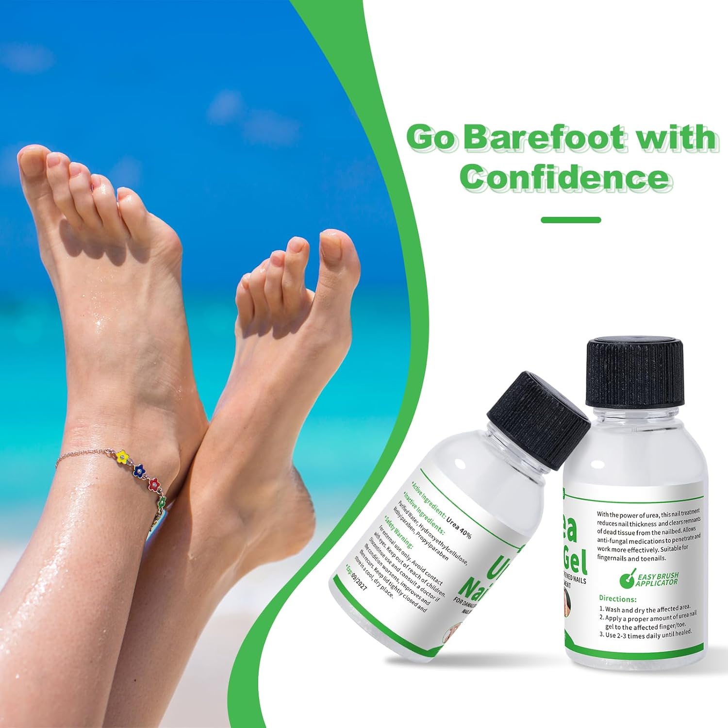 Urea Nail Gel 40% โ Softens Thick Nails & Calluses | Restores Discolored, Damaged Nails | Urea Gel for Nail, Fast-Absorbing - Image 7