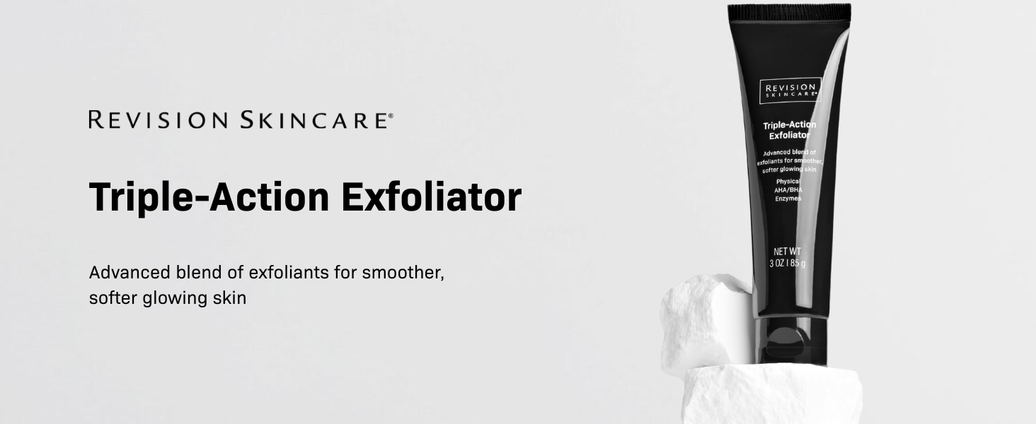 Triple-Action Exfoliator, Revision skincare, Face Scrub, AHA, BHA, Salicylic Acid, Glycolic Acid