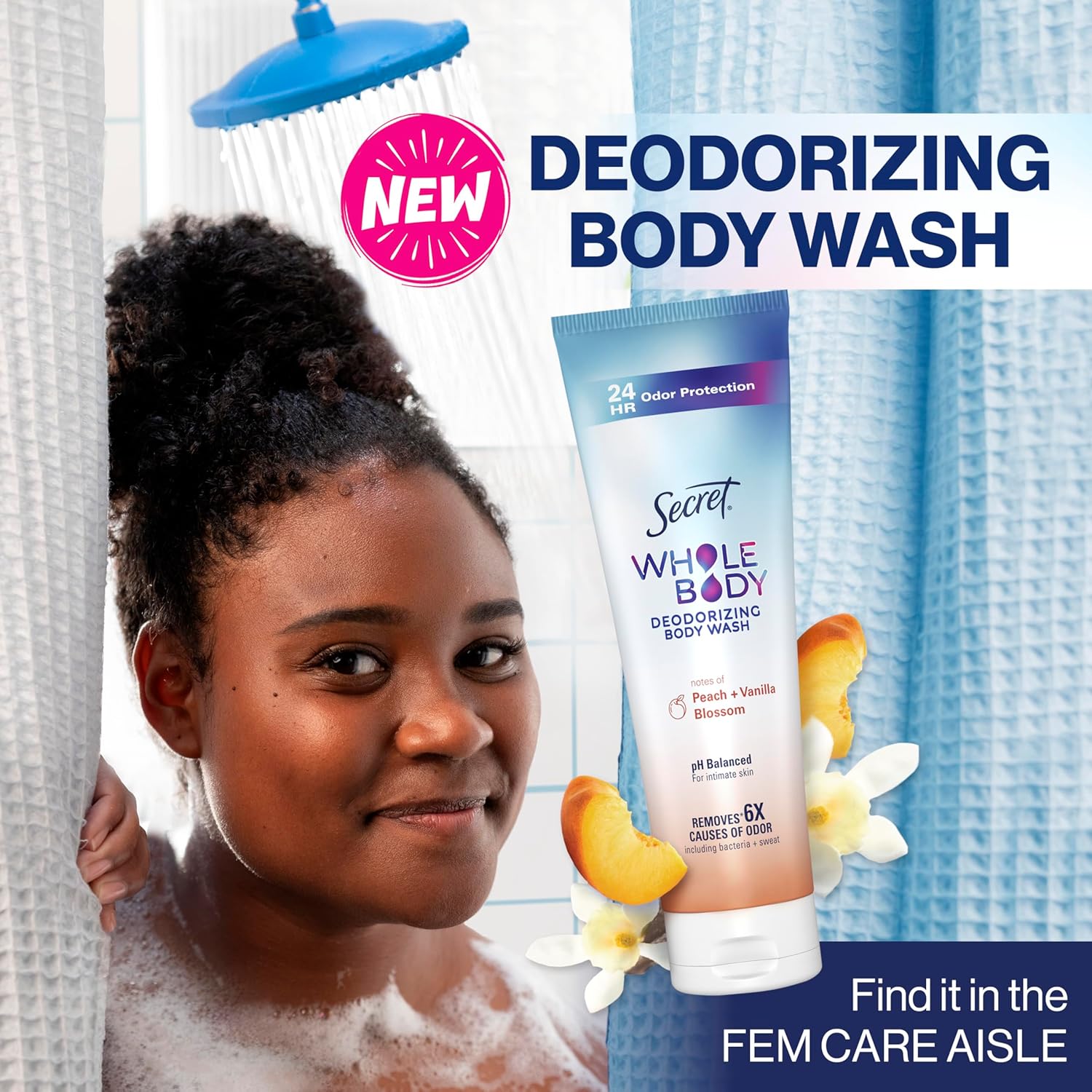 Secret Whole Body Feminine Wash + Deodorant Spray Bundle for Women, Peach + Vanilla Blossom Scent, Aluminum Free, Odor Protection, 8.0 oz & 3.5 oz (Pack of 2) - Image 11