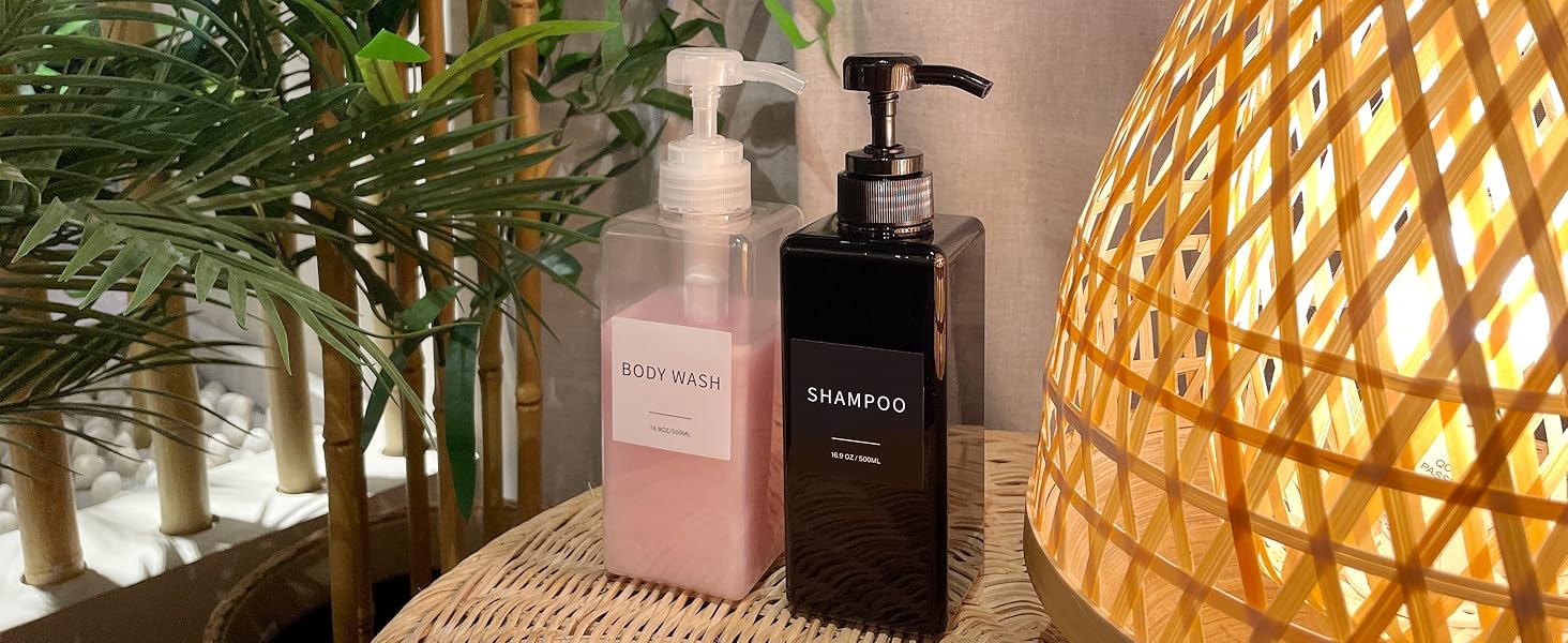 plastic shower pump bottles
