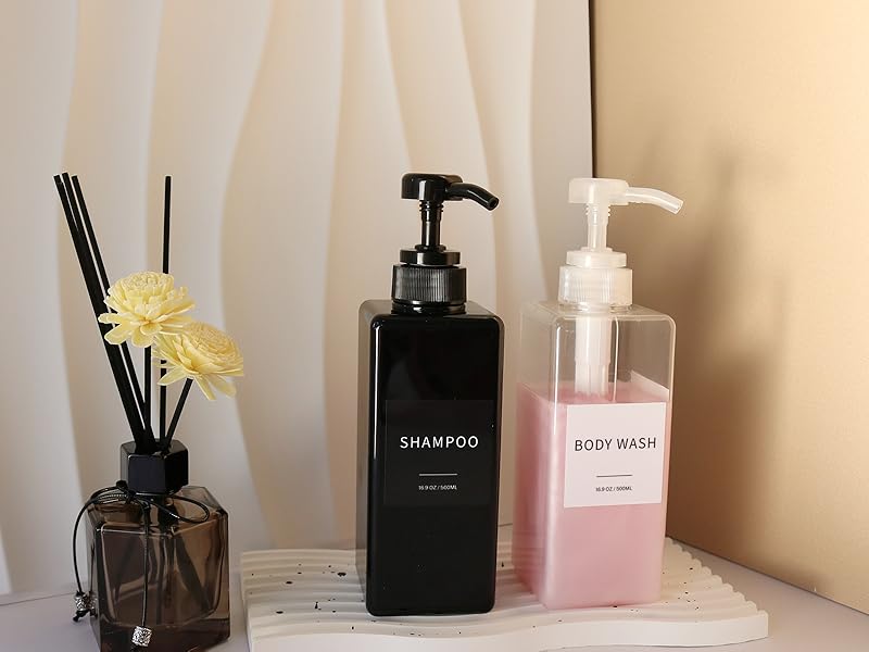 shampoo bottles for bathroom