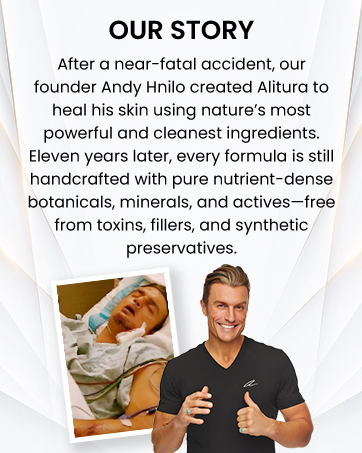 alitura story andy hnilo hit and run over healed skin with pure ingredients