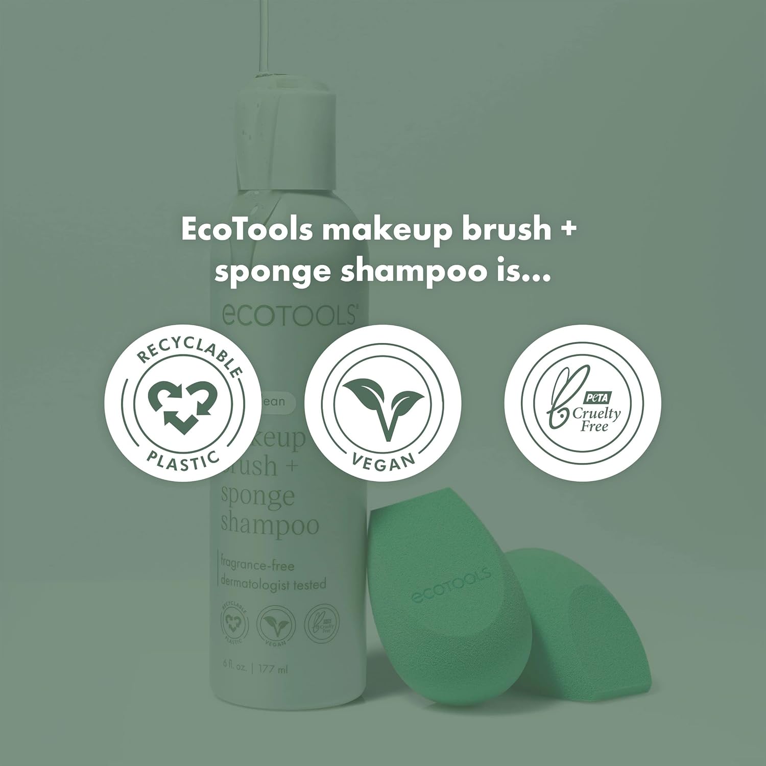 Ecotools 6 oz Gentle Makeup Brush Cleansing Shampoo for Effective Cleaning - Image 8