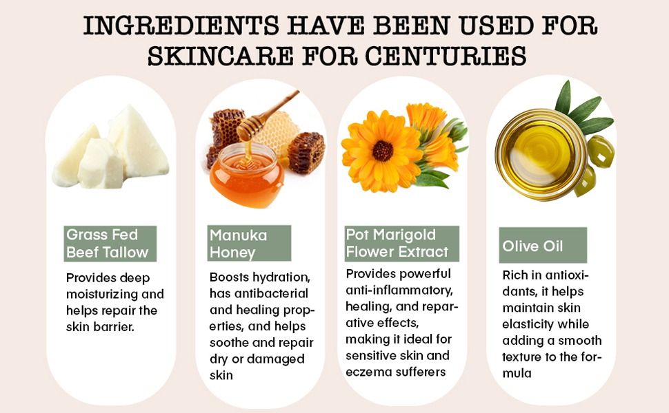 Beef Tallow and Honey Balm for Skin