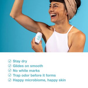 Hume Supernatural Aluminum Free Deodorant for Women & Men - Safe for Sensitive Skin - Probiotic, Plant-Based, Baking Soda Free, Aloe, & Cactus Flower, Anti Sweat, Stain & Odor – After Rain, 2-Pack