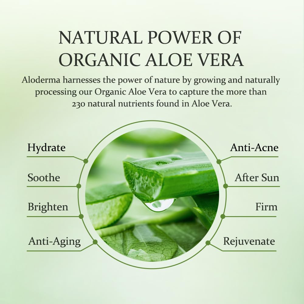 Aloderma Aloe Vera Firming Facial Moisturizer with 72% Organic Ingredients - Nourishing & Replenishing - Natural Face Lotion for Aging Skin - Smooths the Appearance of Fine Lines & Wrinkles, 3.5oz - Image 4